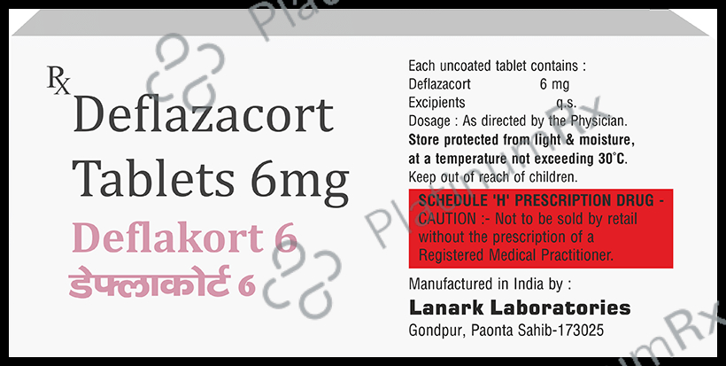 Deflakort 6mg Tablet 10 Tablet Zeelab Pharmacy Pvt