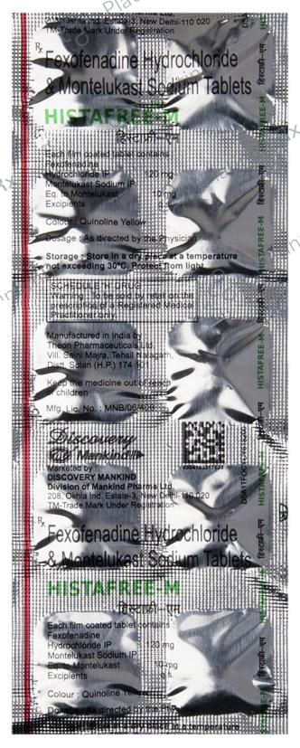 Histafree M 120/10mg Tablet 10s