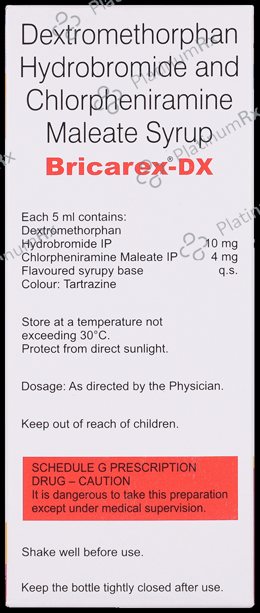 Bricarex DX 4/10mg Syrup 100ml
