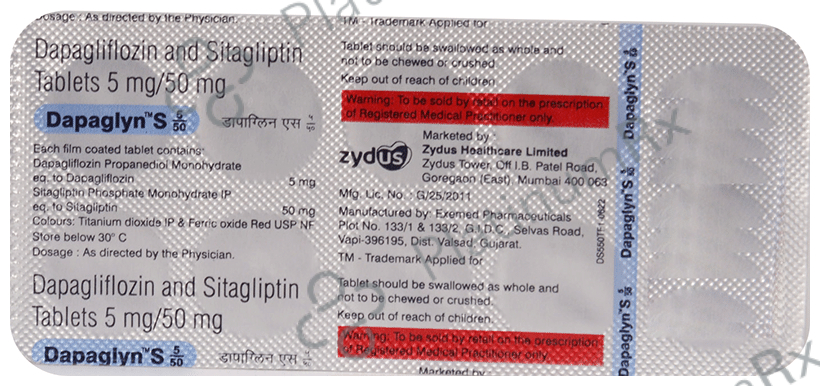 Dapaglyn S 5/50mg Tablet 10s