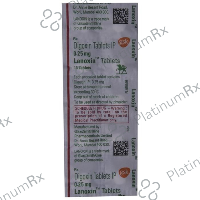 Lanoxin 0.25mg Tablet 10s