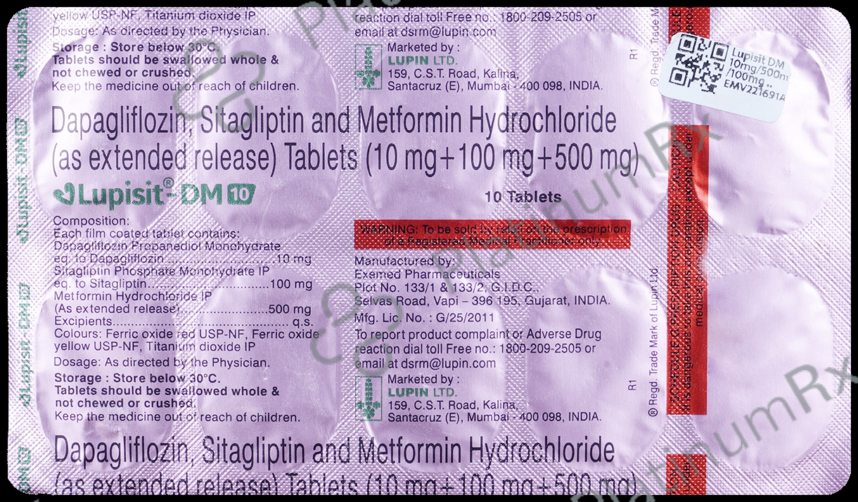 Lupisit DM 10/500/100mg Tablet 10s