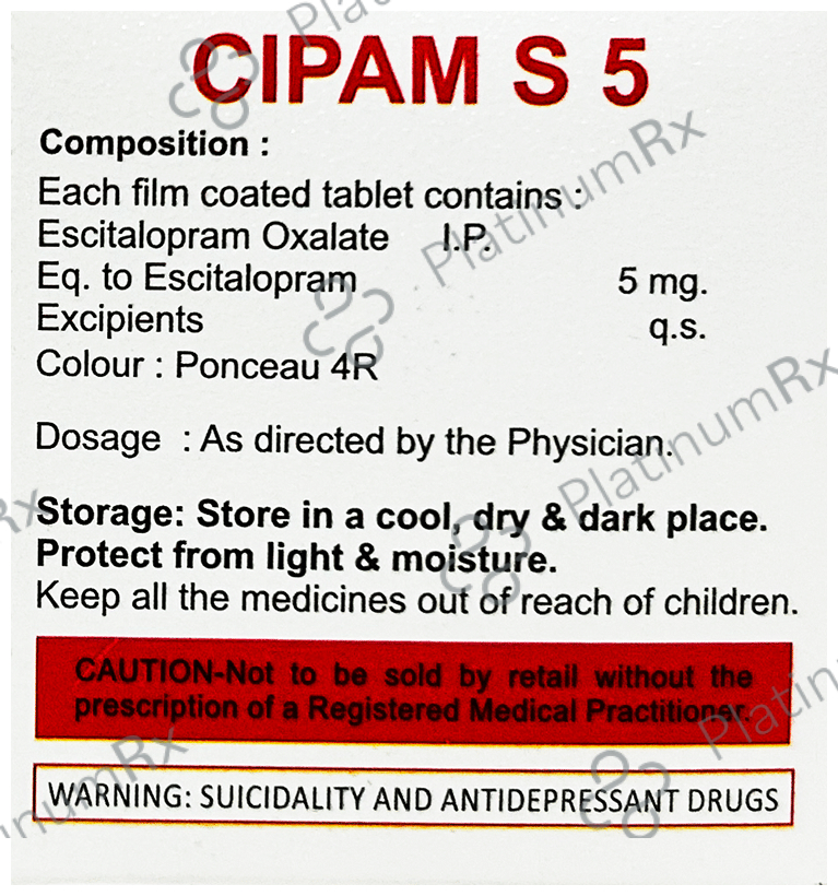 Cipam S 5 Tablet 15 tablets