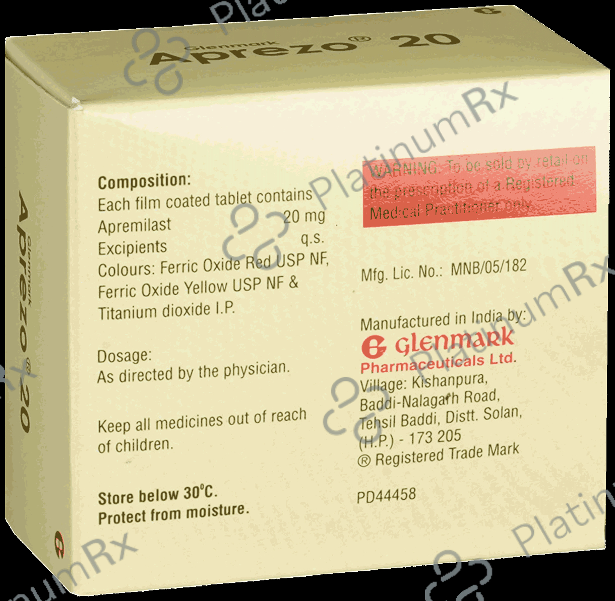 Aprezo 20mg Tablet 4s