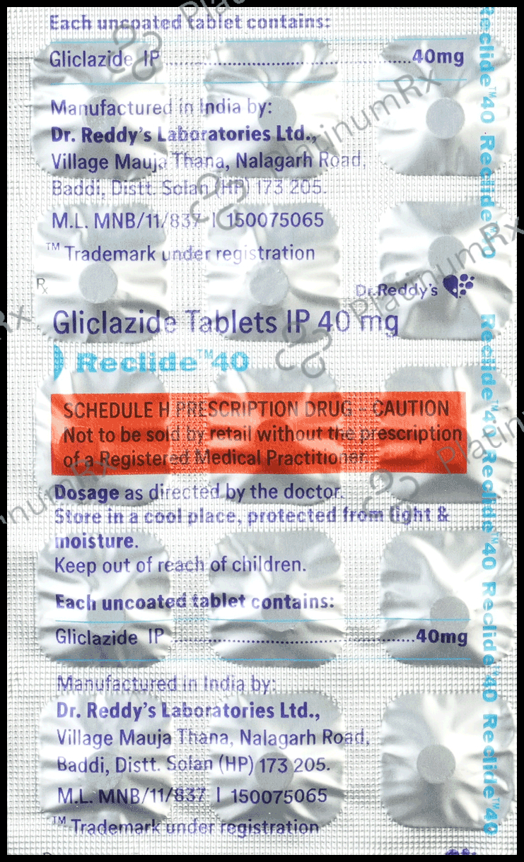 Reclide 40mg Tablet 15s
