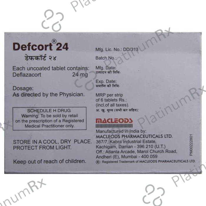 Defcort 24mg Tablet 6s
