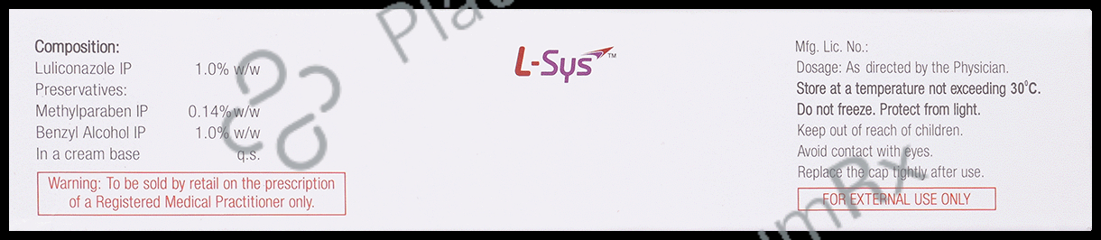 L Sys 1% Cream 50gm