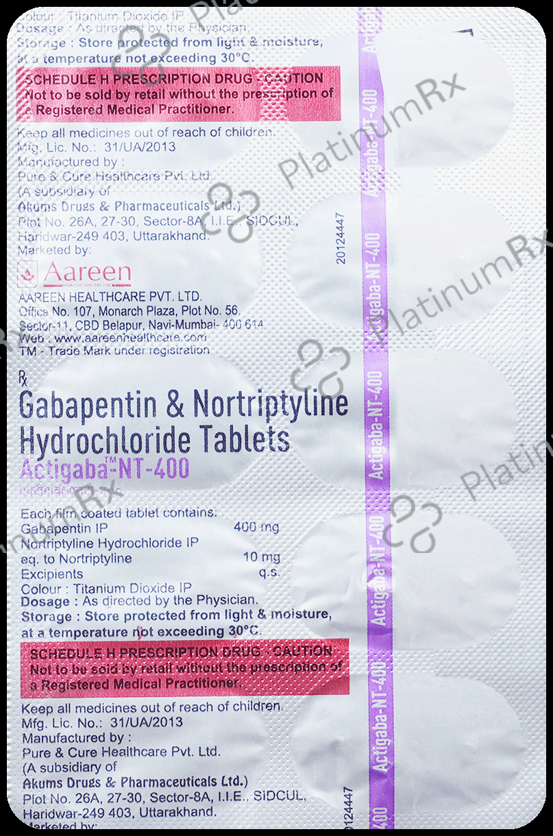 Actigaba NT 400mg/10mg Tablet