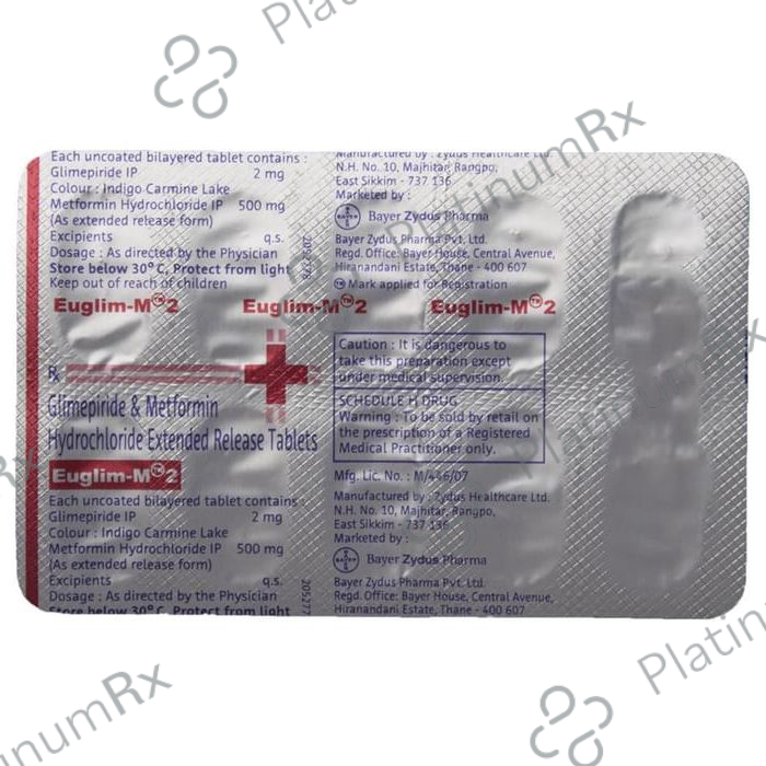 Euglim M 2/500mg Tablet PR 10s