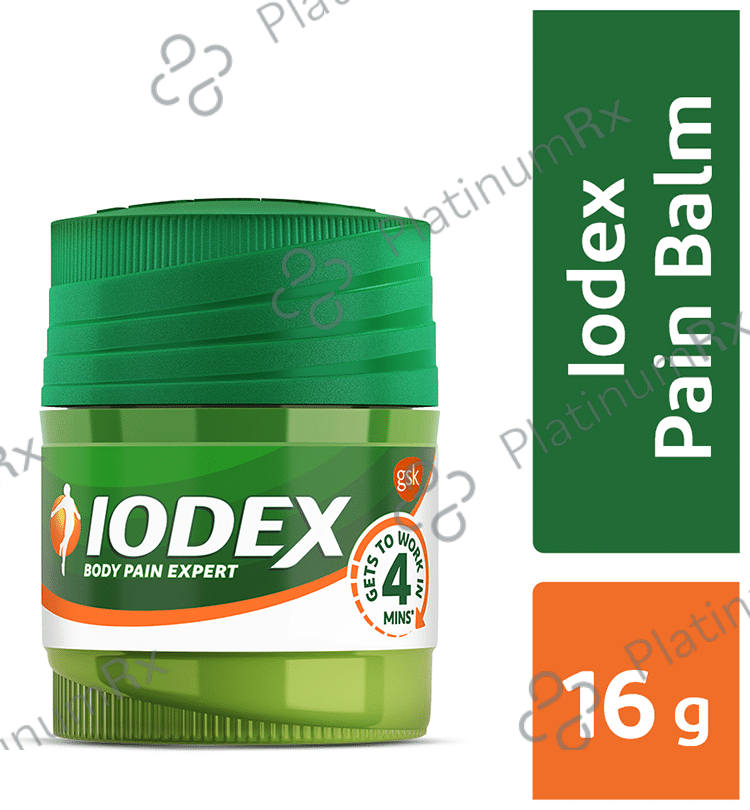Iodex Balm - For Headache, Sprains, Neck, Shoulder, Joints, Back & Muscular Pain 16 gm