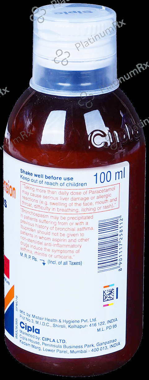 Ibugesic Plus 100/162.5mg Oral Suspension Orange 100ml