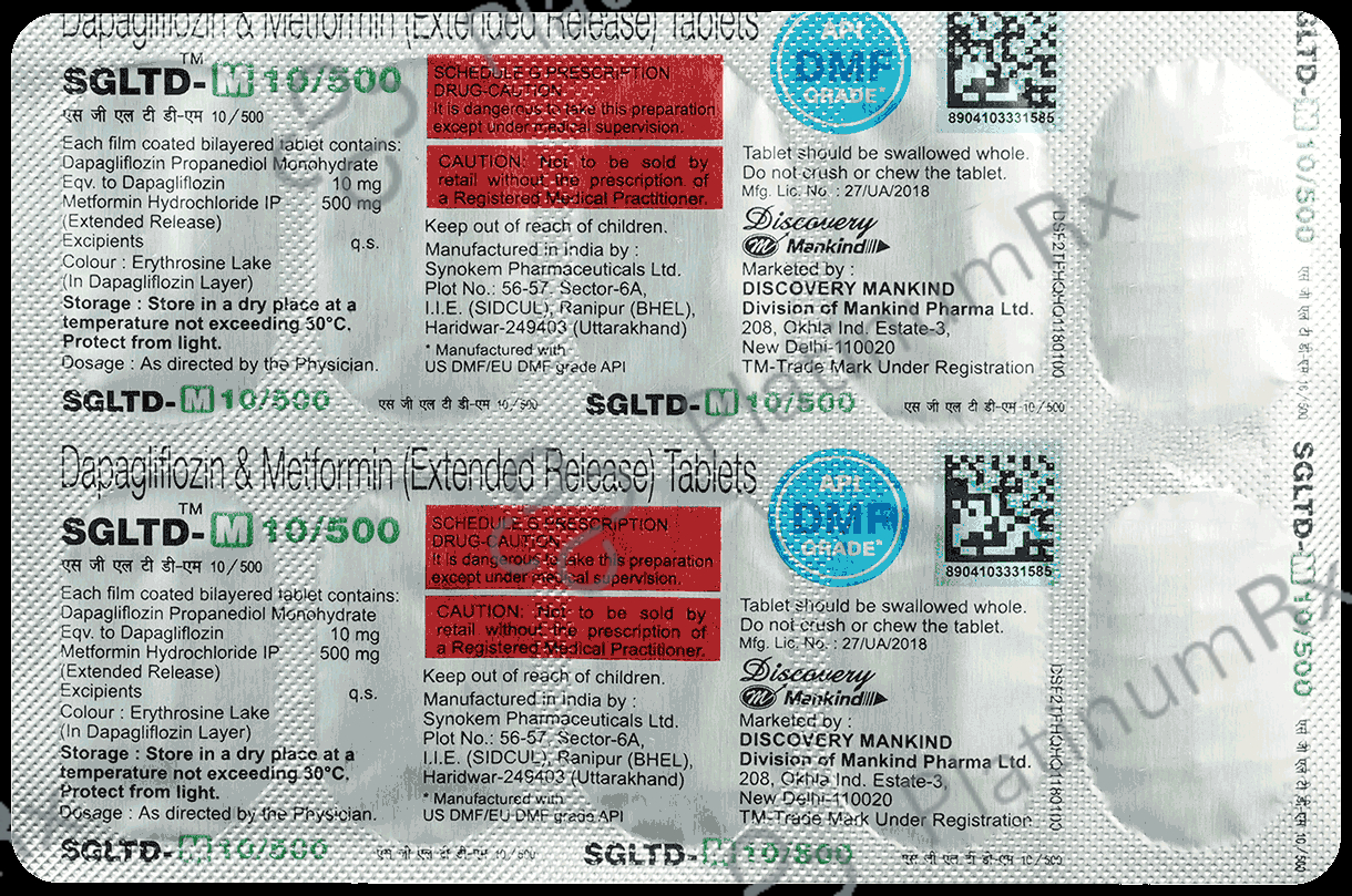 Sgltd M 10/500mg Tablet ER 10s