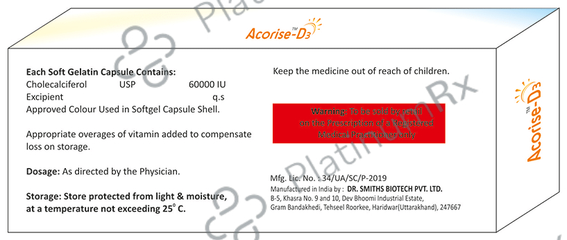 Acorise-D3 Soft Gelatin Capsule