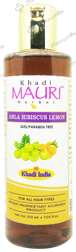 Khadi Mauri Herbal Amla Hibiscus Lemon Shampoo(210ml Each) 1 Bottle