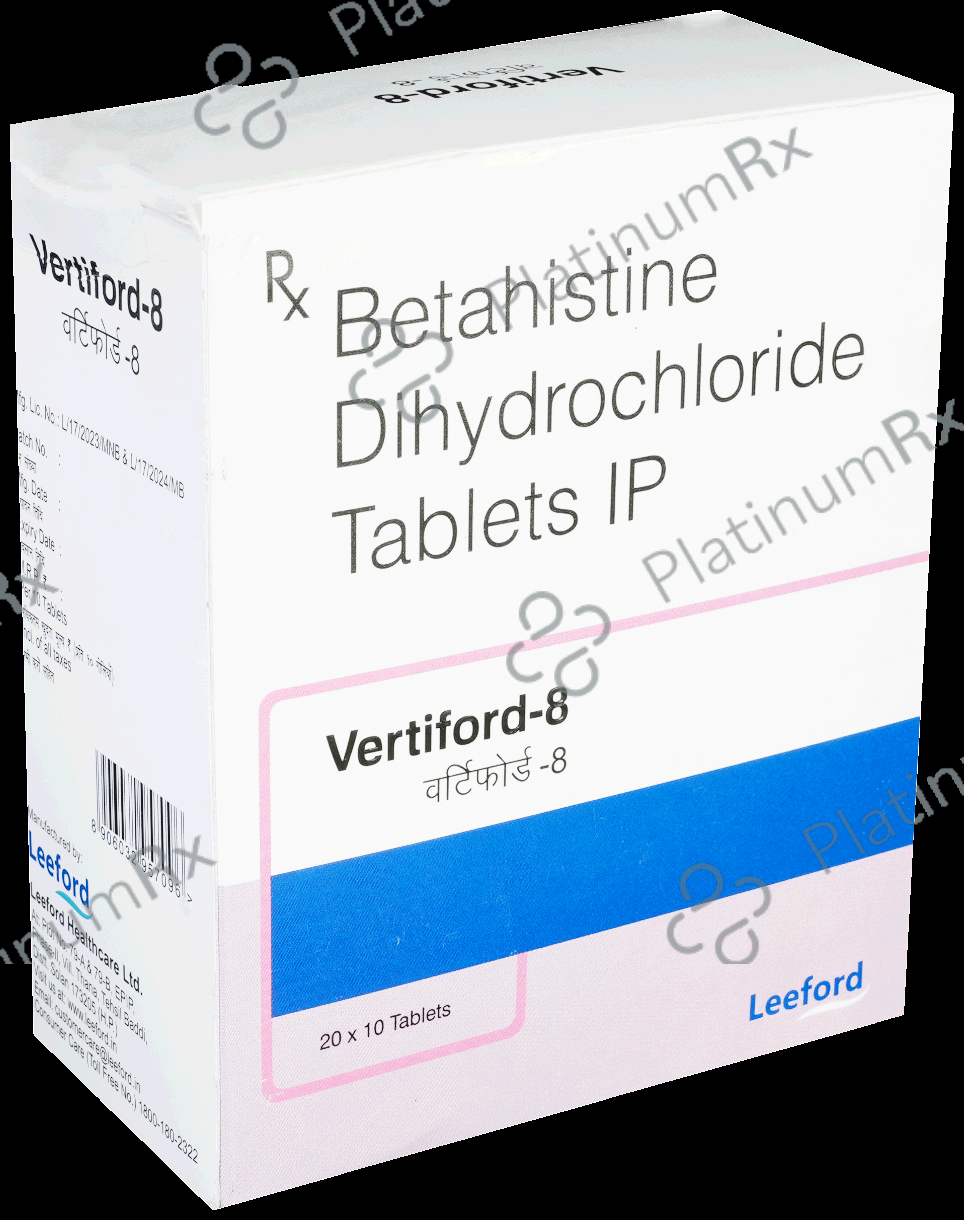 Vertiford 8mg Tab 10s