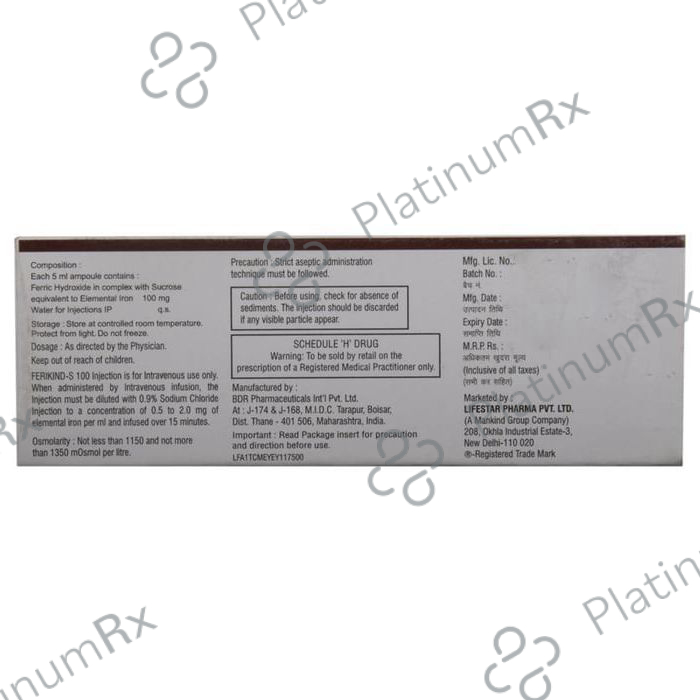 Ferikind S 100mg Injection 5ml