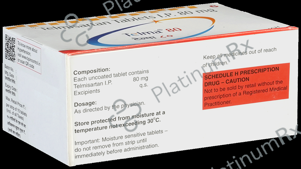 Telma 80mg Tablet 15s
