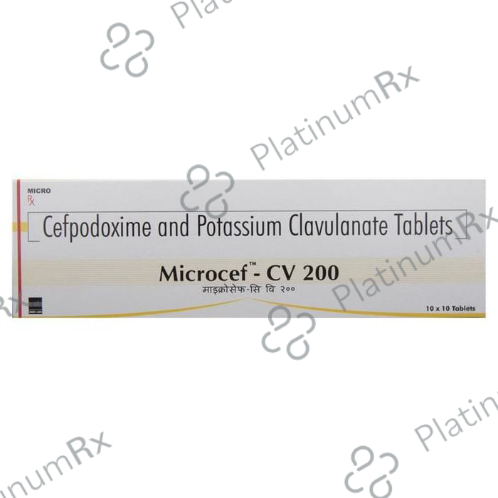 Microcef CV 200 200/125mg Tablet 10s