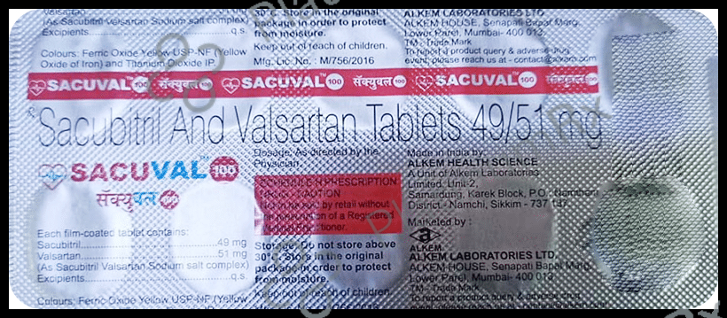 Sacuval 100mg Tablet 10s