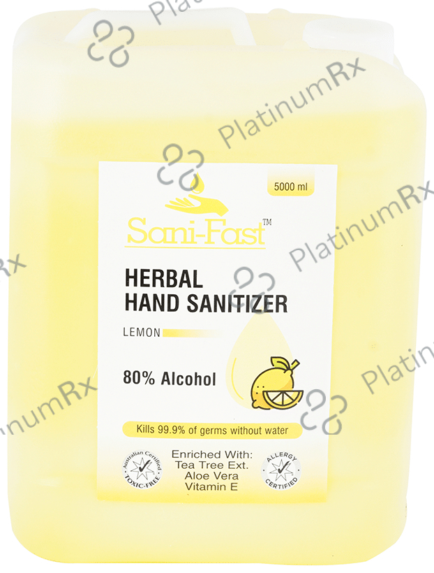 Sani-Fast Herbal Hand Sanitizer Lemon 5 Ltr