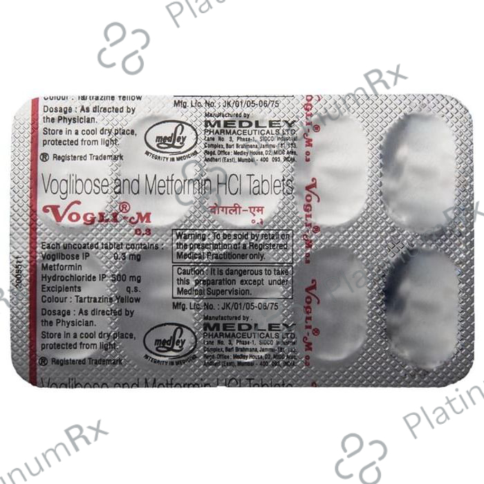 Vogli M 0.3/500mg Tablet 10s
