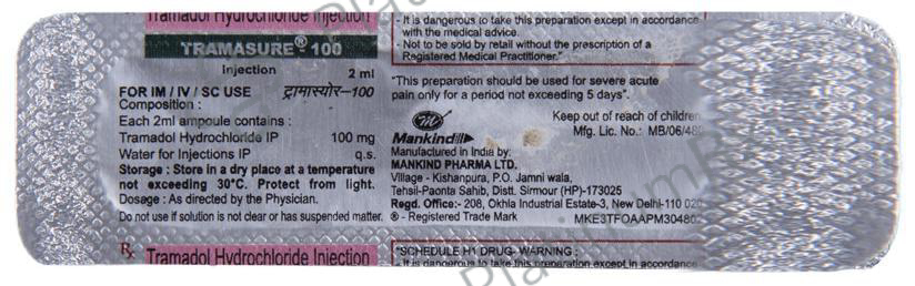 Tramasure 100 Injection