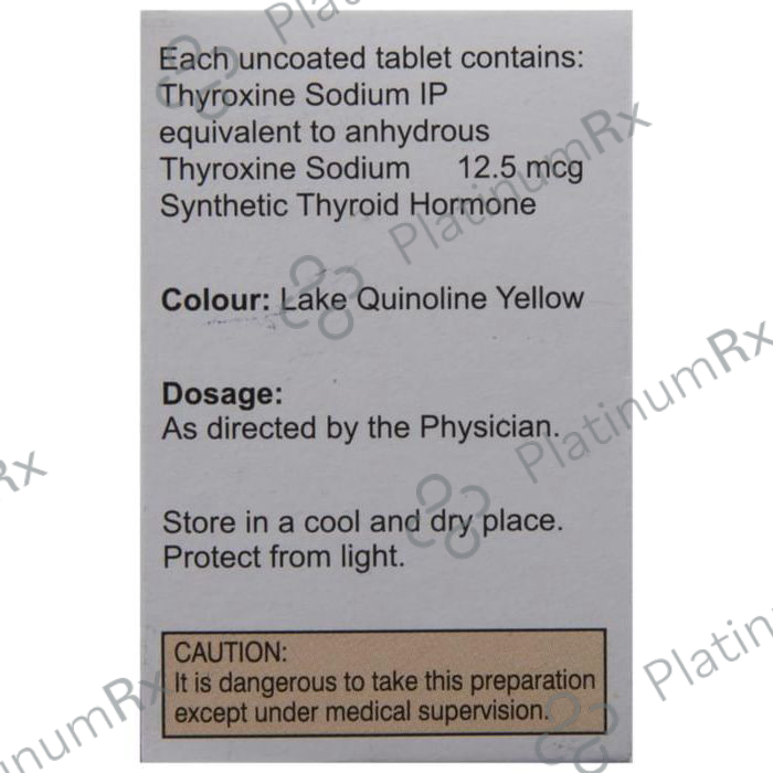 Thyrox 12.5 Tablet 100 tablets