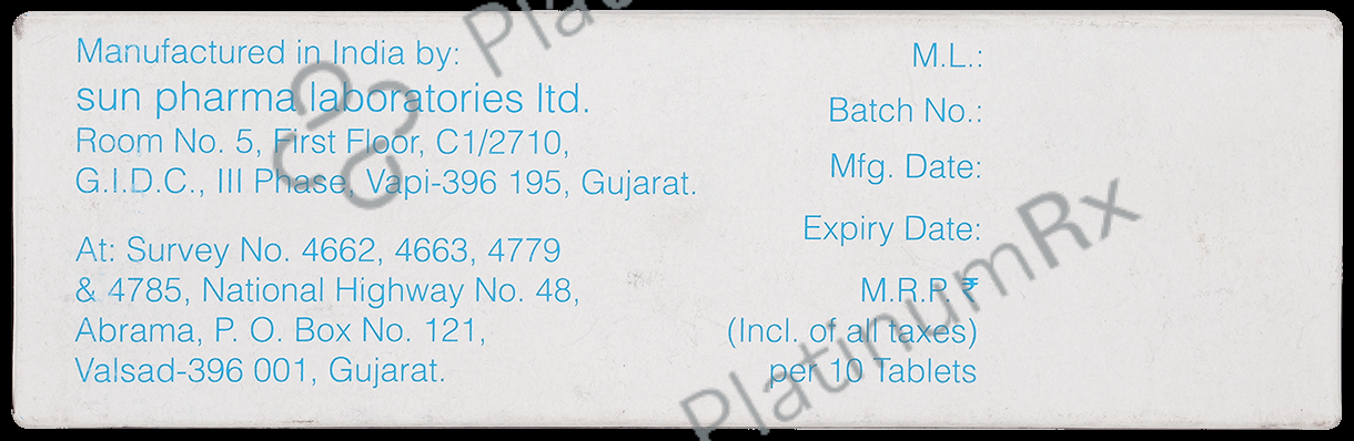 Chlorpromazine 100mg Tablet 10 Tablet Sun Pharma Industries