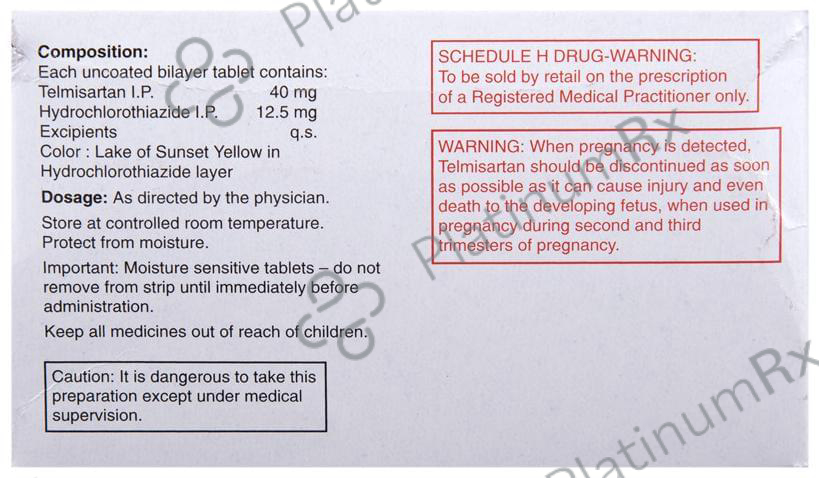 Telma H 40/12.5mg Tablet 15s