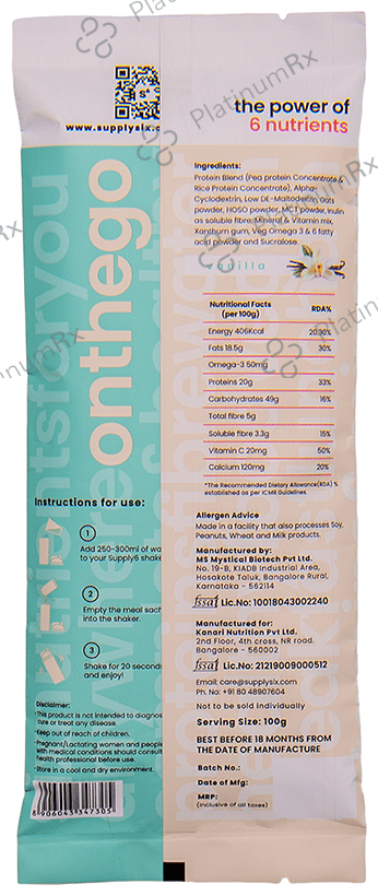 Supply6 Wholesome Meal Sachet (100gm Each) Assorted