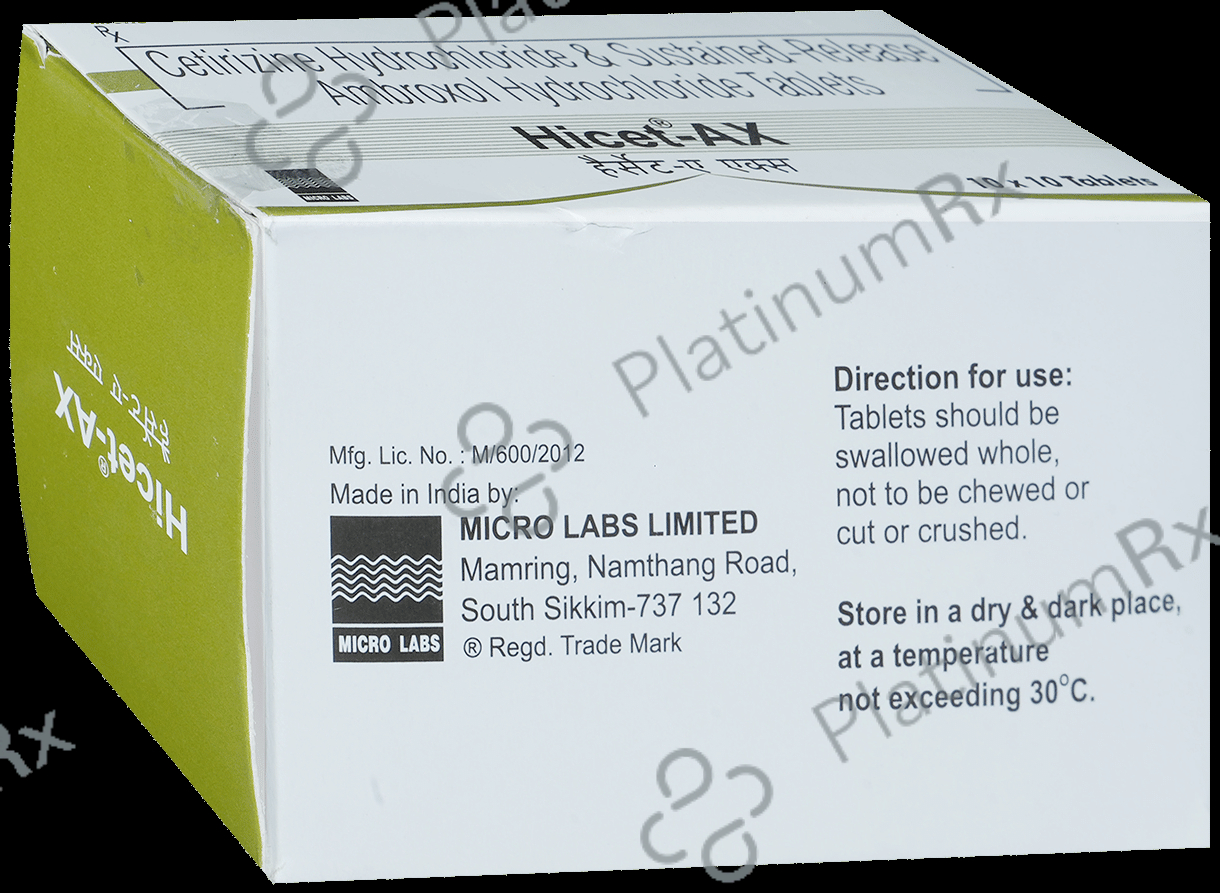 Hicet AX 85mg Tablet SR 10s