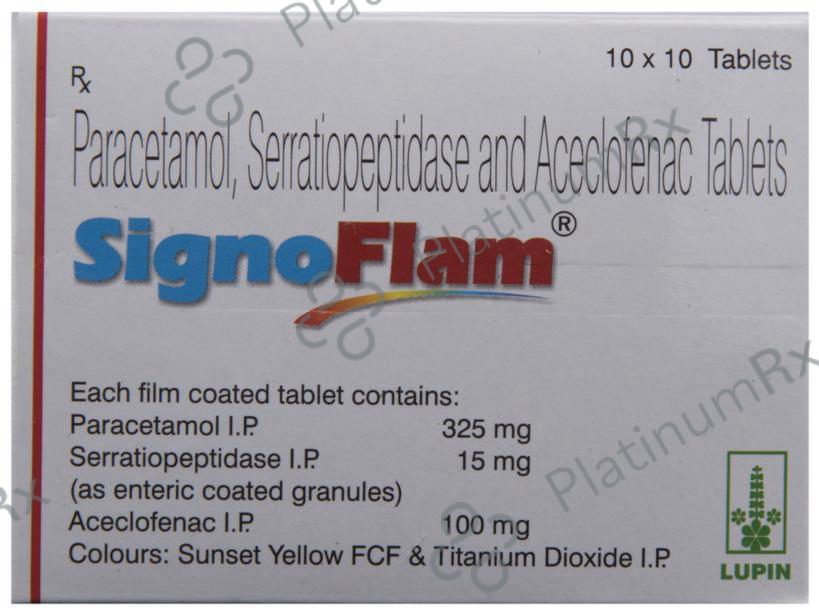 Signoflam 100/325/15mg Tablet 10s