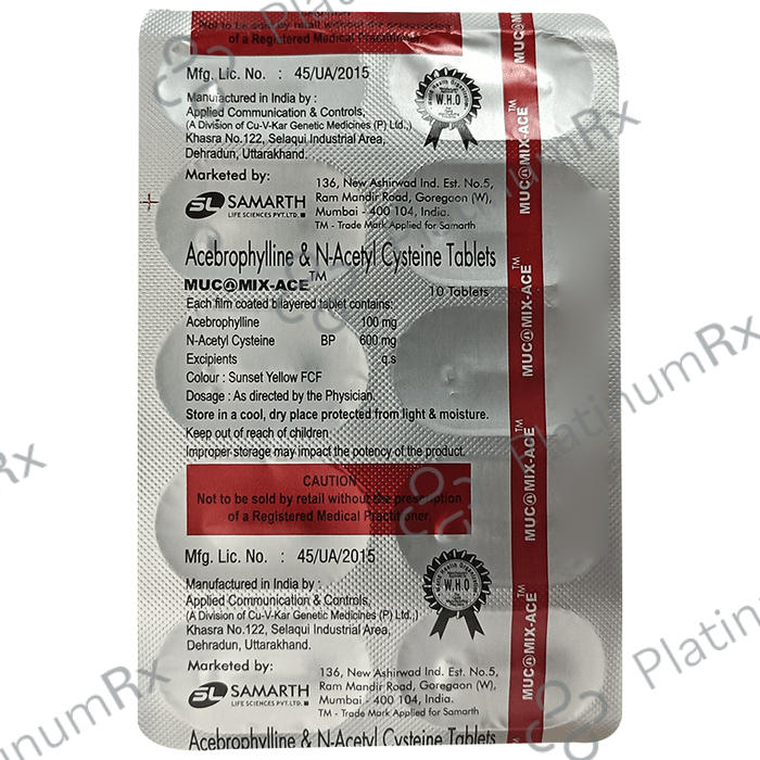 Mucomix Ace 100/600mg Tablet 10s