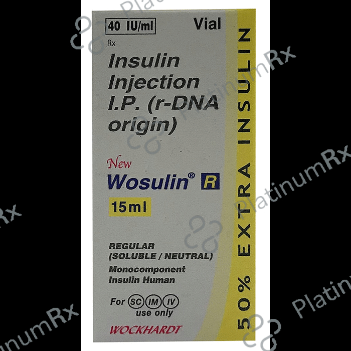 New Wosulin R (40 IU/ml) (1*15ml Vial)