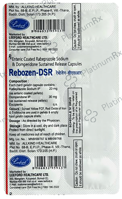 Rebozen DSR 30/20mg Capsule SR 10s