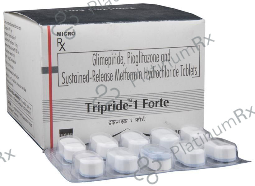 Tripride 1 Forte 1/1000/15mg Tablet SR 15s