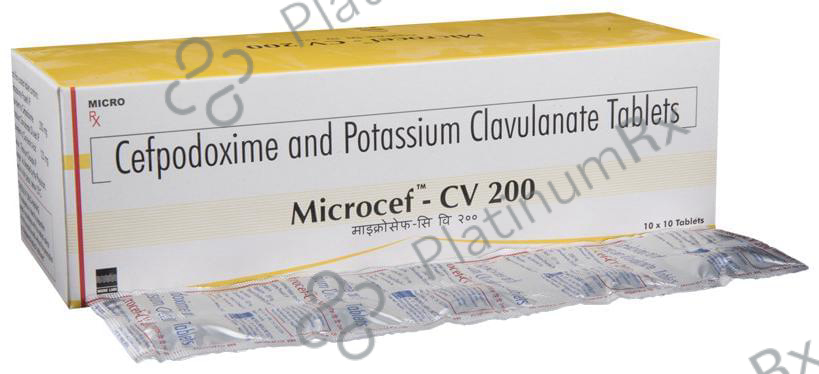 Microcef CV 200 200/125mg Tablet 10s