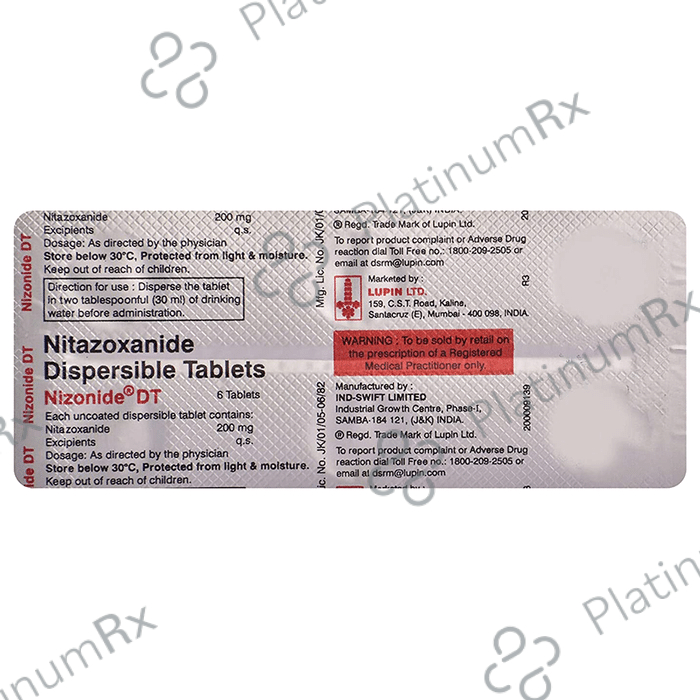Nizonide 200mg Tablet DT