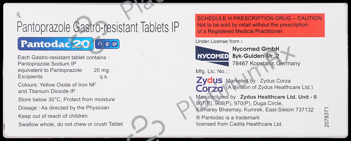 Pantodac 20mg Tablet 15s