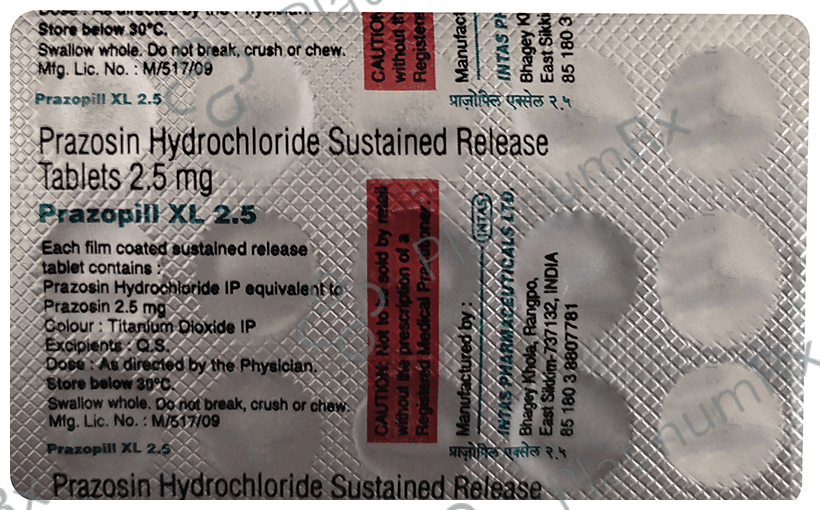 Prazopill XL 2.5 Tablet 15 Tablet SR