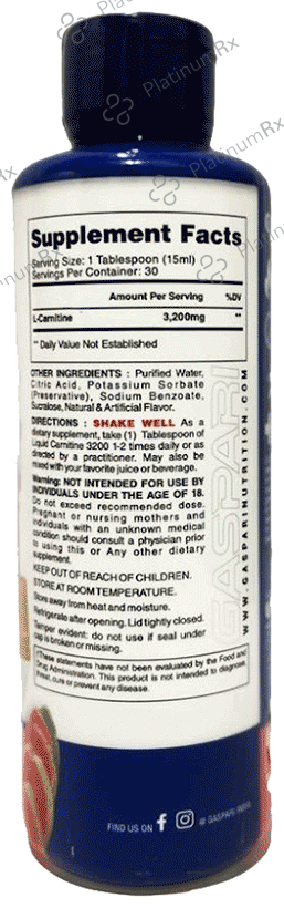 Gaspari Nutrition Liquid Carnitine 3200 Blood Orange
