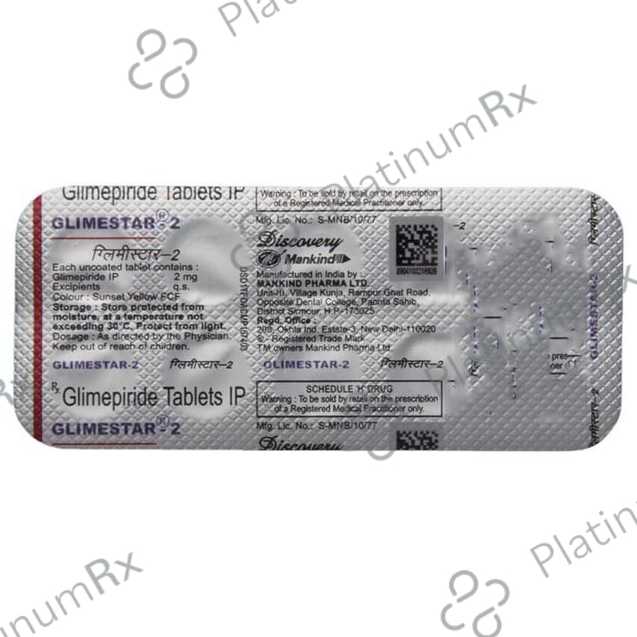 Glimestar 2mg Tablet 10s