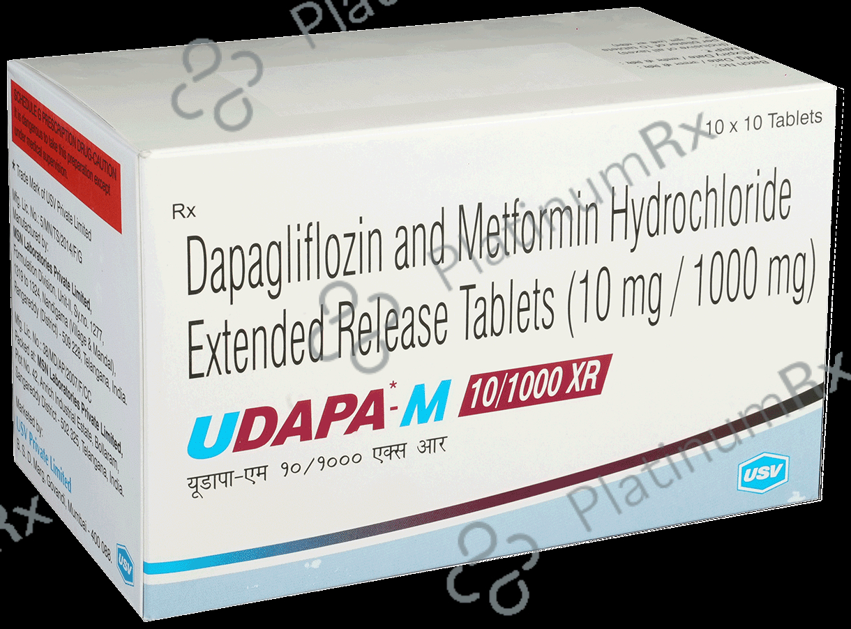Udapa M 10/1000mg Tablet 10s