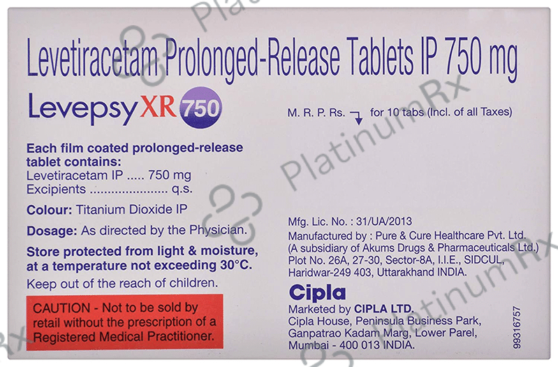 Levepsy XR 750mg Tablet 10s