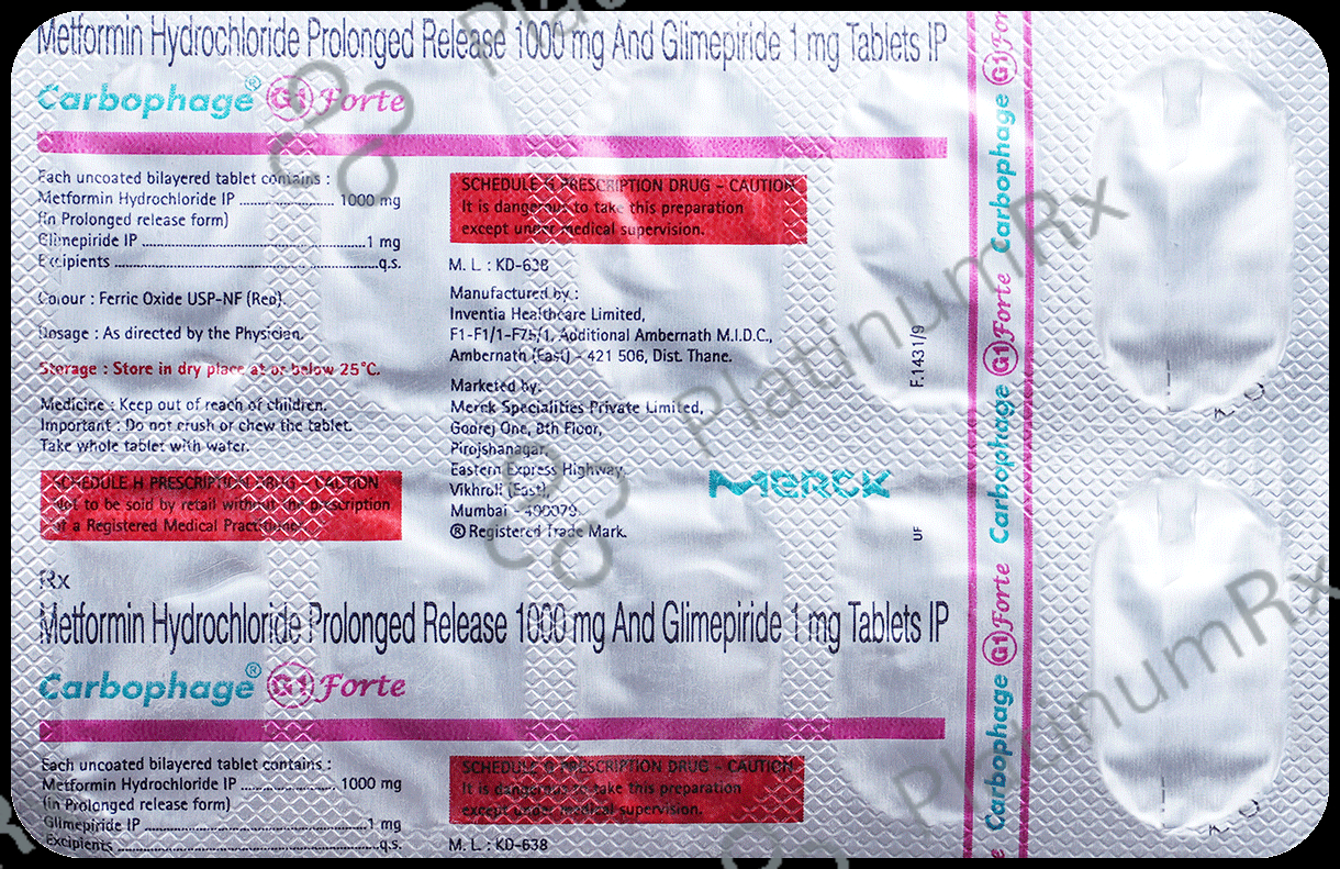 Carbophage G 1 Forte 1/1000mg Tablet PR 10s