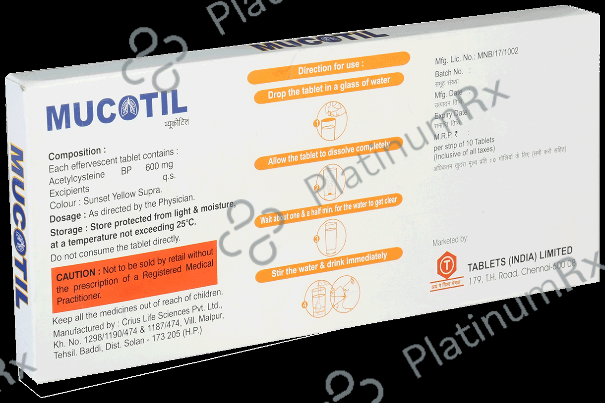 Mucotil Effervescent Tablet Orange