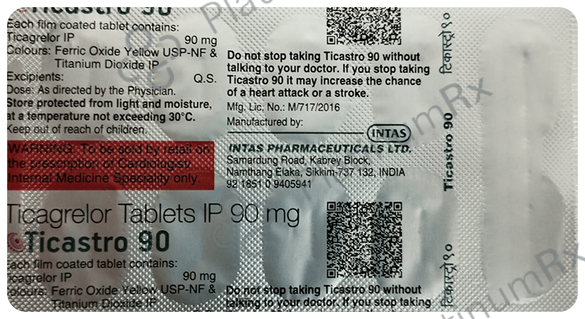 Ticastro 90mg Tablet 10s