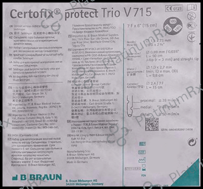 Certofix Trio V 720 Central Venous Catheter Set