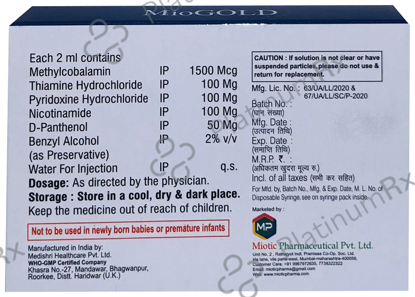 Miogold Injection