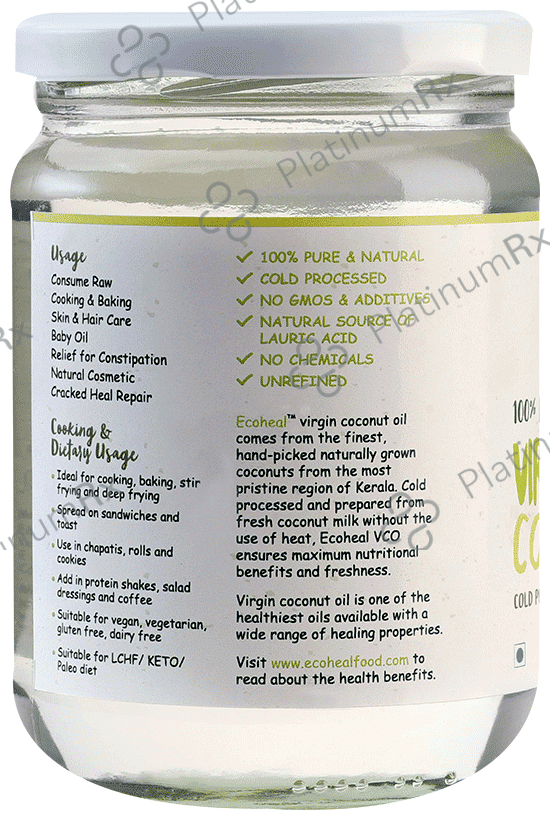 Eco Heal Virgin Coconut Oil (175ml Each) 2 bottles